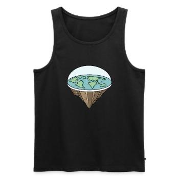 Flat Earth Theory Flat Earth Army Earth - Männer Premium Bio Tank Top - Schwarz - Vorne - AI Model Male 178 light (178cm)