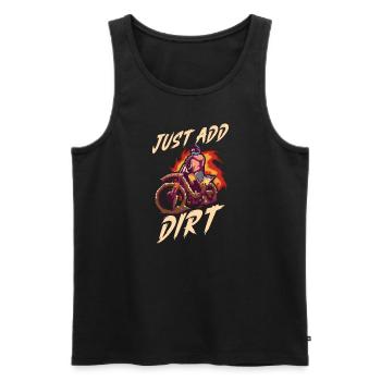 Dirt Bike Dirt Bike Riding Motocross Dirt Biking - Débardeur bio Premium Homme - noir - Devant - AI Model Male 178 light (178cm)