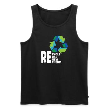 Changement climatique Environnemental Jour de la Terre 2022 - Débardeur bio Premium Homme - noir - Devant - Michal (187cm)