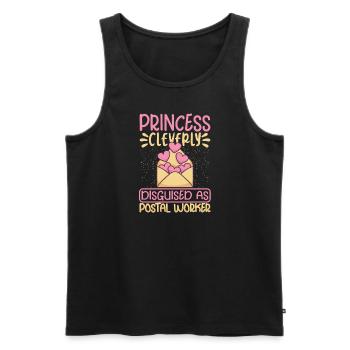 Postal clerk Postlady Postman Post Office - Men's Premium Organic Tank Top - black - Front - AI Model Male 178 light (178cm)