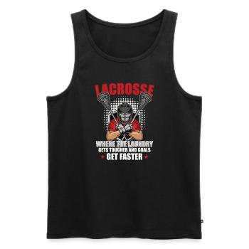 Lacrosse-spieler Lacrosse-trainer Lax Player - Männer Premium Bio Tank Top - Schwarz - Vorne - AI Model Male 178 light (178cm)