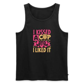 Police Policier Bureau de police - Débardeur bio Premium Homme - noir - Devant - Michal (187cm)