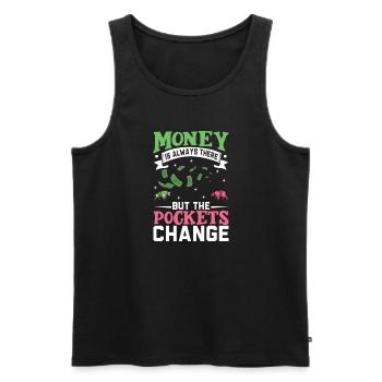 Traders boursiers, traders Forex, trading investisseur - Débardeur bio Premium Homme - noir - Devant - Michal (187cm)