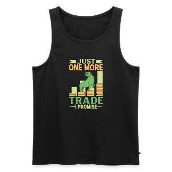 Traders boursiers, traders Forex, trading investisseur - Débardeur bio Premium Homme - noir - Devant - Michal (187cm)