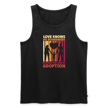 Funny Adoption Adoption Day Gifts - Men's Premium Organic Tank Top - black - Front - AI Model Male 178 light (178cm)