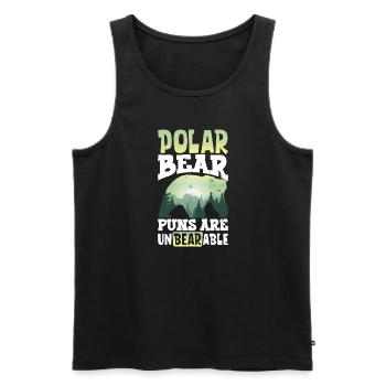 Polar Bear Global Warming Artic Seal hunting Ursus - Männer Premium Bio Tank Top - Schwarz - Vorne - AI Model Male 178 light (178cm)