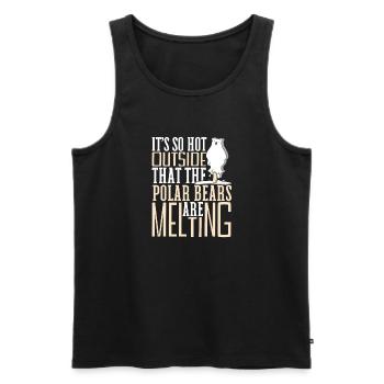 Polar Bear Global Warming Artic Seal hunting Ursus - Männer Premium Bio Tank Top - Schwarz - Vorne - AI Model Male 178 light (178cm)