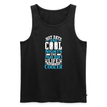 Polar Bear Global Warming Artic Seal hunting Ursus - Männer Premium Bio Tank Top - Schwarz - Vorne - AI Model Male 178 light (178cm)
