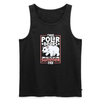 Polar Bear Global Warming Artic Seal hunting Ursus - Männer Premium Bio Tank Top - Schwarz - Vorne - AI Model Male 178 light (178cm)