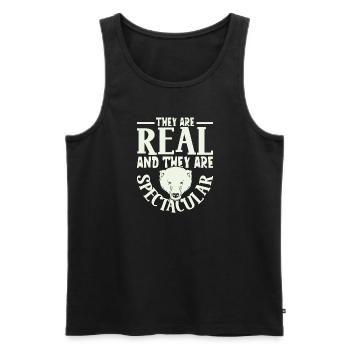 Polar Bear Global Warming Artic Seal hunting Ursus - Männer Premium Bio Tank Top - Schwarz - Vorne - AI Model Male 178 light (178cm)