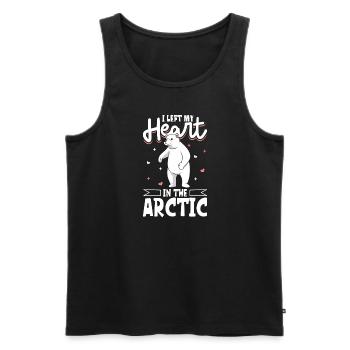 Ours polaire Réchauffement climatique Chasse au phoque arctique Ursus - Débardeur bio Premium Homme - noir - Devant - AI Model Male 178 light (178cm)
