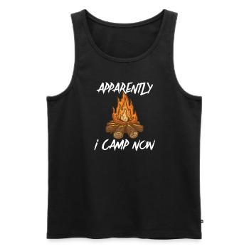 Scout Camping Outdoor Campfire Hiking Backpacking - Men's Premium Organic Tank Top - black - Front - Michal (187cm)