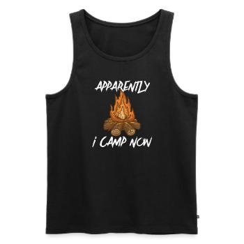 Scout Camping Outdoor Campfire Hiking Backpacking - Men's Premium Organic Tank Top - black - Front - AI Model Male 178 light (178cm)