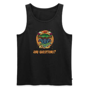 Flat Earth Theory Flat Earth Army Earth - Männer Premium Bio Tank Top - Schwarz - Vorne - AI Model Male 178 light (178cm)