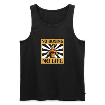 Boxe féminine Boxe féminine Boxeuse féminine - Débardeur bio Premium Homme - noir - Devant - AI Model Male 178 light (178cm)