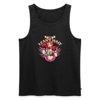 Boxe féminine Boxe féminine Boxeuse féminine - Débardeur bio Premium Homme - noir - Devant - AI Model Male 178 light (178cm)