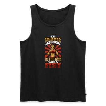Boxe féminine Boxe féminine Boxeuse féminine - Débardeur bio Premium Homme - noir - Devant - AI Model Male 178 light (178cm)