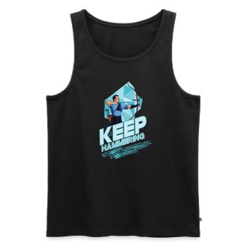 Archery Bow and arrow Target shooting - Men's Premium Organic Tank Top - black - Front - Michal (187cm)