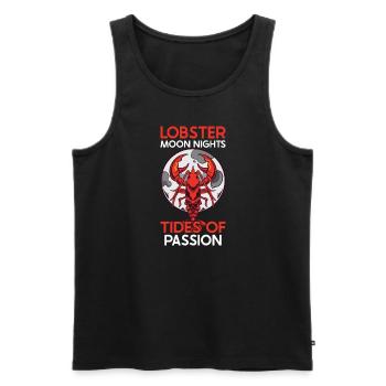 Lobster Moon Crawfish Boil Cajun Lobster Gift - Men's Premium Organic Tank Top - black - Front - AI Model Male 178 light (178cm)
