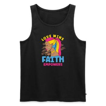 Pansexual Gay Pansexuality Asexual Asexuality - Men's Premium Organic Tank Top - black - Front - AI Model Male 178 light (178cm)