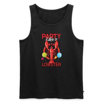 Lobster Crawfish Boil Cajun Lobster Gift Seafood - Men's Premium Organic Tank Top - black - Front - AI Model Male 178 light (178cm)
