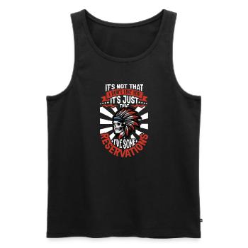 Indian Aborigines History of the Indigenous People - Men's Premium Organic Tank Top - black - Front - Michal (187cm)