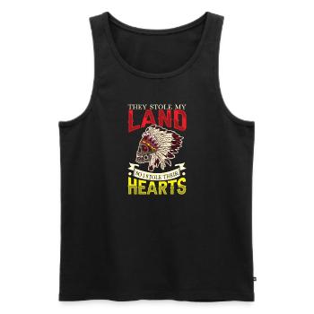 Indian Aborigines History of the Indigenous People - Men's Premium Organic Tank Top - black - Front - Michal (187cm)
