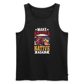 Indian Aborigines History of the Indigenous People - Men's Premium Organic Tank Top - black - Front - Michal (187cm)