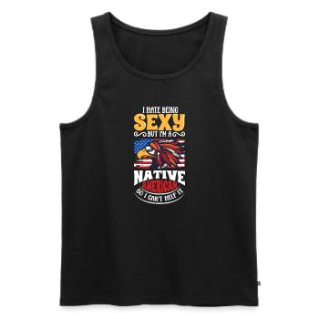 Indian Aborigines History of the Indigenous People - Men's Premium Organic Tank Top - black - Front - Michal (187cm)