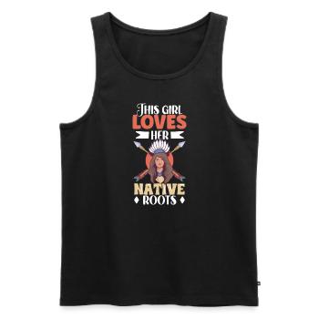 Indian Aborigines History of the Indigenous People - Men's Premium Organic Tank Top - black - Front - AI Model Male 178 light (178cm)
