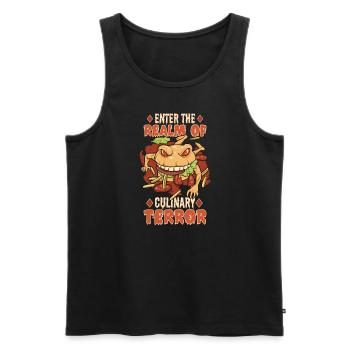 Horror Burgers Fast-Food Halloween Nourriture effrayante Monste - Débardeur bio Premium Homme - noir - Devant - AI Model Male 178 light (178cm)