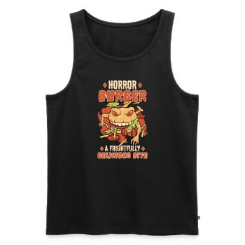 Horror Burgers Fast-Food Halloween Nourriture effrayante Monste - Débardeur bio Premium Homme - noir - Devant - AI Model Male 178 light (178cm)
