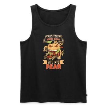 Horror Burgers Fast-Food Halloween Nourriture effrayante Monste - Débardeur bio Premium Homme - noir - Devant - AI Model Male 178 light (178cm)