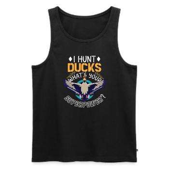 Duck Hunt Duck Hunter Bird Hunting Duck Hunting - Men's Premium Organic Tank Top - black - Front - AI Model Male 178 light (178cm)