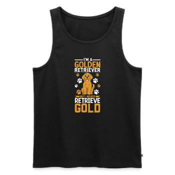 Golden Retriever Mom Dog Puppie Dog Sitter - Männer Premium Bio Tank Top - Schwarz - Vorne - Michal (187cm)