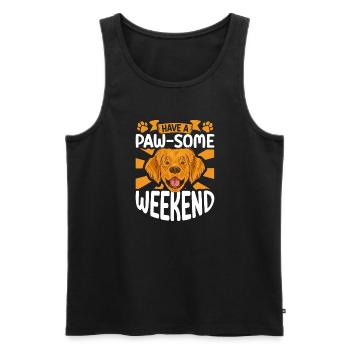 Golden Retriever Mom Dog Puppie Dog Sitter - Männer Premium Bio Tank Top - Schwarz - Vorne - Michal (187cm)