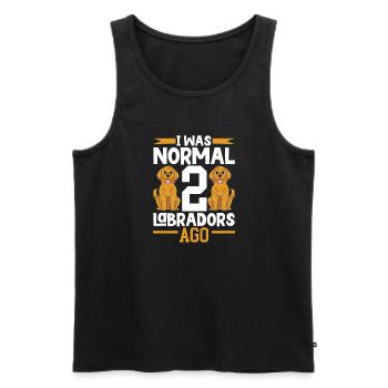 Golden Retriever Mom Dog Puppie Dog Sitter - Männer Premium Bio Tank Top - Schwarz - Vorne - Michal (187cm)