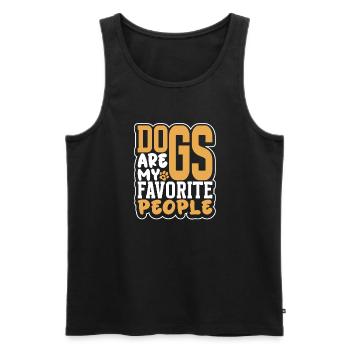 Golden Retriever Mom Dog Puppie Dog Sitter - Männer Premium Bio Tank Top - Schwarz - Vorne - Michal (187cm)