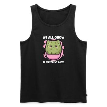 Gardening Plants Gardener Plantation Nature Gift - Men's Premium Organic Tank Top - black - Front - AI Model Male 178 light (178cm)