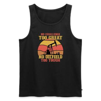 Oilfield Wife Roughneck Oil Drilling Frac crew - Men's Premium Organic Tank Top - black - Front - AI Model Male 178 light (178cm)