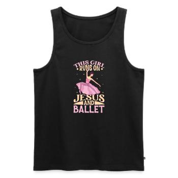 Ballet Ballerine Danse Danseuse Danse Ballet Cadeau - Débardeur bio Premium Homme - noir - Devant - Michal (187cm)