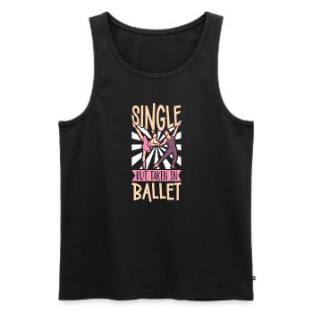 Ballet Ballerine Danse Danseuse Danse Ballet Cadeau - Débardeur bio Premium Homme - noir - Devant - Michal (187cm)