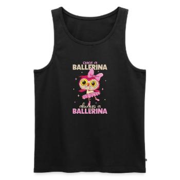 Ballet Ballerine Danse Danseuse Danse Ballet Cadeau - Débardeur bio Premium Homme - noir - Devant - Michal (187cm)
