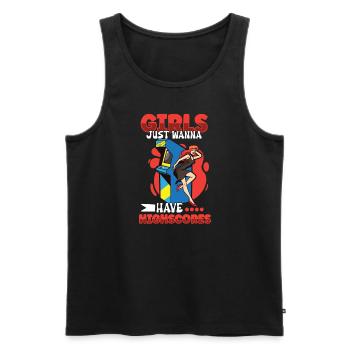 Pinball Machine Pinball Player Funny Pinball - Men's Premium Organic Tank Top - black - Front - Michal (187cm)