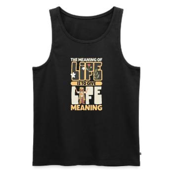 Hippie Lifestyle Flower Power Free Spirit Harmony - Männer Premium Bio Tank Top - Schwarz - Vorne - AI Model Male 178 light (178cm)