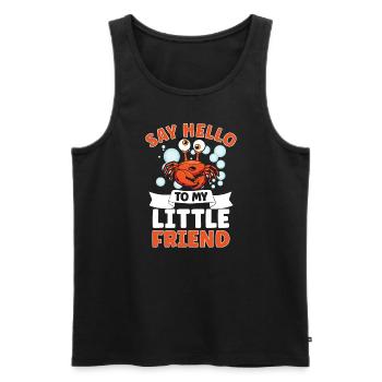 Crab crab crab whisperer crab hunting fisherman - Men's Premium Organic Tank Top - black - Front - AI Model Male 178 light (178cm)