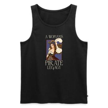 Pirate Pirate Ship Woman Pirate Captain - Men's Premium Organic Tank Top - black - Front - AI Model Male 178 light (178cm)
