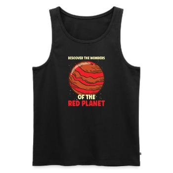 Mars Explore Astronaut Astronomy Solar System - Men's Premium Organic Tank Top - black - Front - AI Model Male 178 light (178cm)