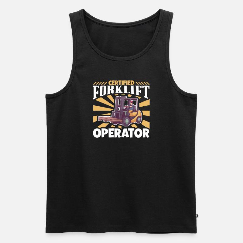 Gabelstaplerfahrer Lager Gabelstapler - Männer Premium Bio Tank Top - Schwarz