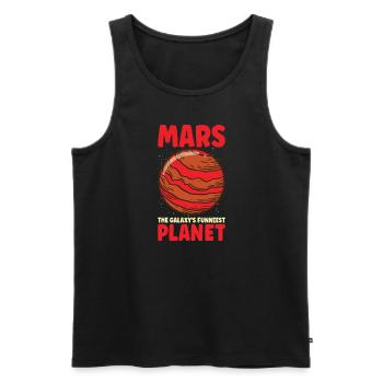 Mars Explore Astronaut Astronomy Solar System - Men's Premium Organic Tank Top - black - Front - AI Model Male 178 light (178cm)